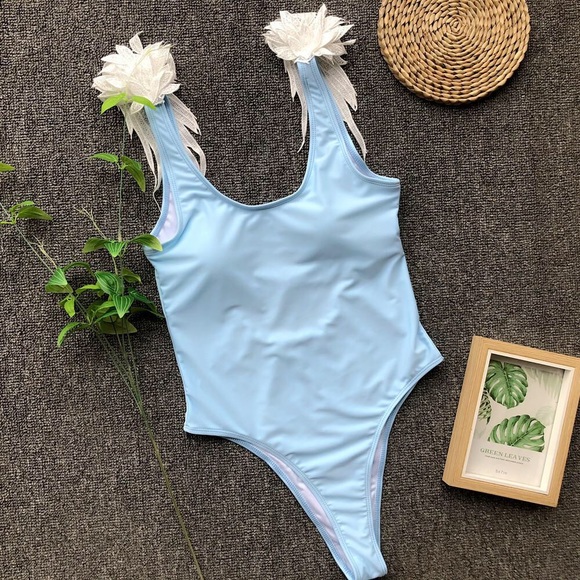 LYB Other - LYB LIGHT BLUE ANGEL WING ONE PIECE SWIMSUIT